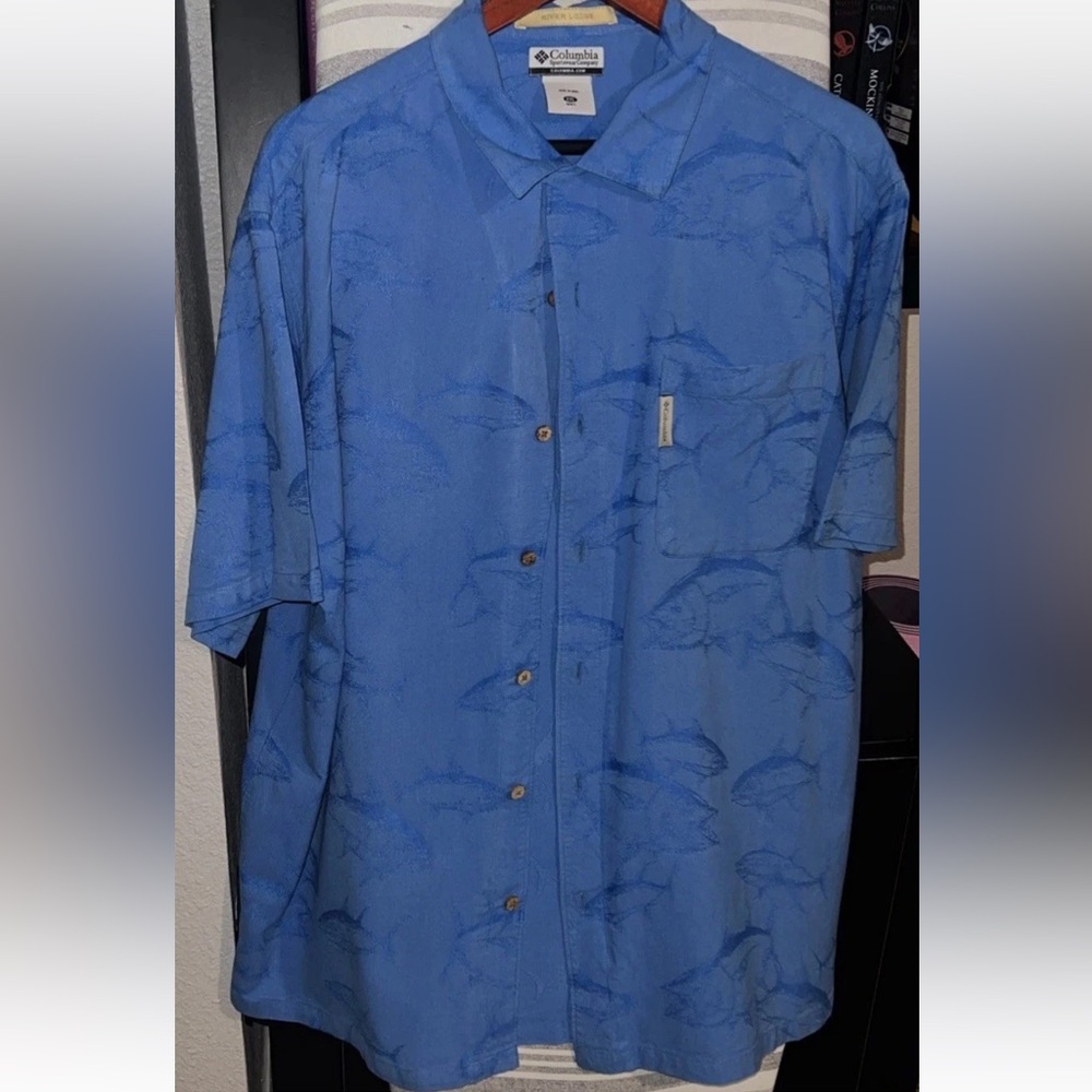 Columbia River Lodge Mens XXL Lightweight Short Sleeve Button Up